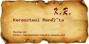 Keresztesi Renáta névjegykártya