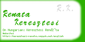 renata keresztesi business card